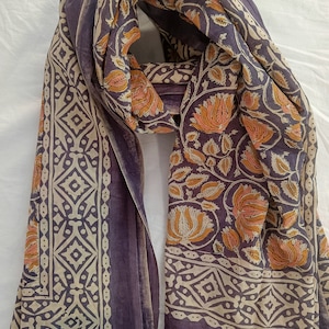 Hand Block Print Cotton Sarong: Beach Wrap Skirt