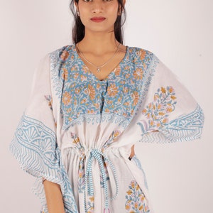 Block Print Kaftan, Kaftan für Frauen, Kaftan für Frauen Plus Größe, Strandbekleidung für Frauen, Mutterschaft Kaftan, Strand Cover Up