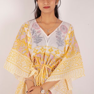 Block Print Kaftan, Kaftan für Frauen, Kaftan für Frauen Plus Größe, Strandbekleidung für Frauen, Mutterschaft Kaftan, Strand Cover Up