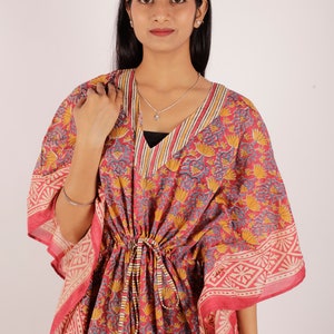 Block Print Kaftan, Kaftan für Frauen, Kaftan für Frauen Plus Größe, Strandbekleidung für Frauen, Mutterschaft Kaftan, Strand Cover Up