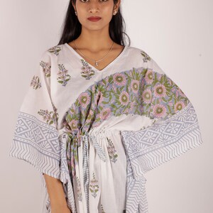 Block Print Kaftan, Kaftan für Frauen, Kaftan für Frauen Plus Größe, Strandbekleidung für Frauen, Mutterschaft Kaftan, Strand Cover Up