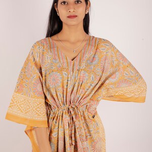 Block Print Kaftan, Kaftan für Frauen, Kaftan für Frauen Plus Größe, Strandbekleidung für Frauen, Mutterschaft Kaftan, Strand Cover Up