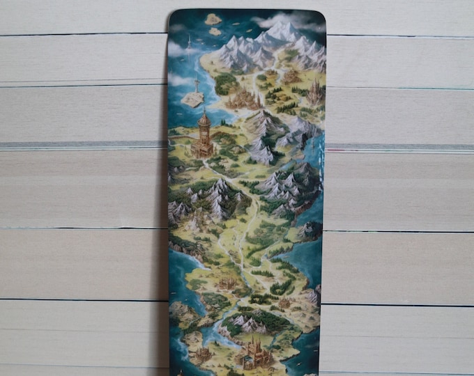 Fantasy World Bookmark - Fantasy Map Bookmark - Book Lover Gift ...