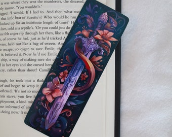 Fantasy bookmark - Fantasy sword bookmark - Book lover gift - Fantasy reader gift - id0083