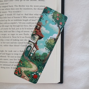 Cute cottage core bookmark - Cozy reading bookmark - Book lover gift - Fantasy reader gift - id0096