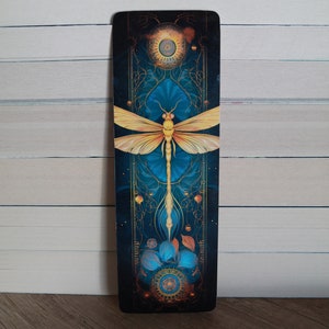 Celestial dragonfly fantasy bookmark - Whimsical bookmark - Book lover gift - Fantasy reader gift - id0009