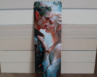 Fantasy romance couple bookmark - Elf couple - Romantic fairy bookmark - Book lover gift - Fantasy reader gift - id0058
