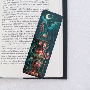 Cute cottage core bookmark - Cozy reading bookmark - Book lover gift - Fantasy reader gift - id0092