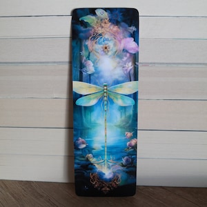 Celestial dragonfly fantasy bookmark - Whimsical bookmark - Book lover gift - Fantasy reader gift - id0051