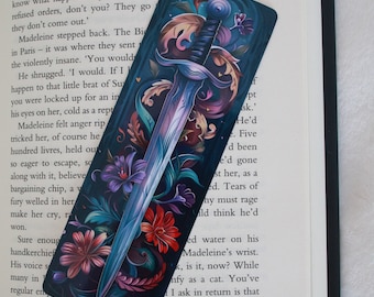 Fantasy bookmark - Fantasy sword bookmark - Book lover gift - Fantasy reader gift - id0082