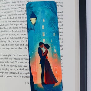 Love couple romantic bookmark - Classic romance bookmark - Book lover gift - Romance reader gift - id0236