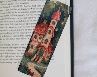 Cute cottage core bookmark - Cozy reading bookmark - Book lover gift - Fantasy reader gift - id0095