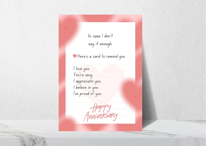 All the Things to Say ANNIVERSARY Card Sweet ANNIVERSARY Etsy