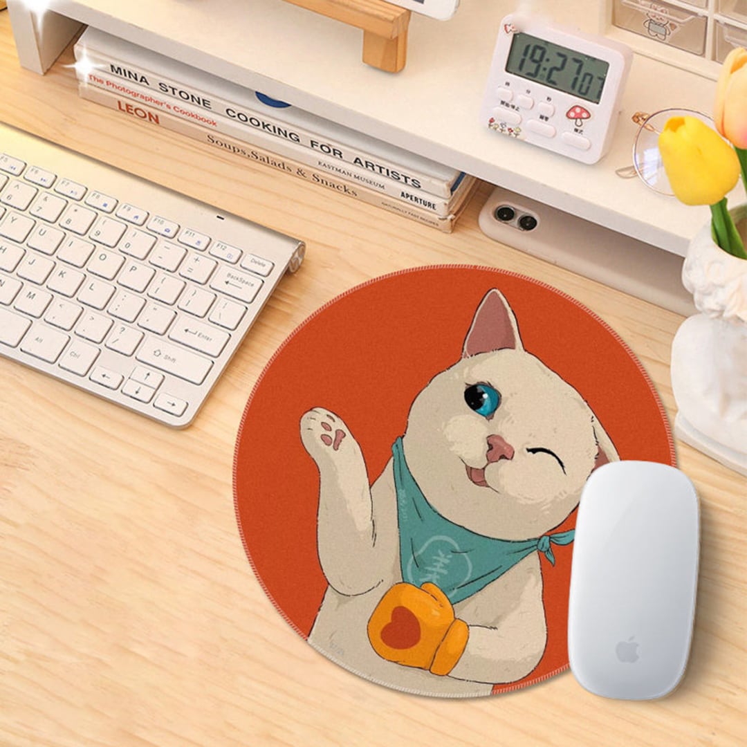 Cute Computer Mouse Pad Cute Cat Mouse Pad Girl Mouse Pad Etsy