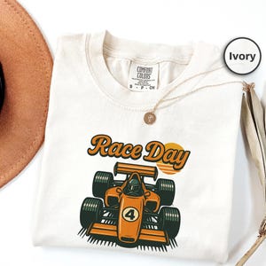 Race Day Comfort Colors Shirt, Vintage Race Car Graphic Tee Shirt, Racing Lover Gift, Retro Formula One Inspired Shirt, Motorsport Fan Tee