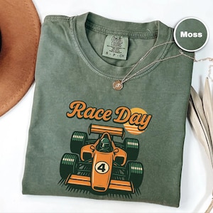 Race Day Shirt, Retro Race Car Graphic Comfort Colors Tee Shirt, Retro F1 Inspired Shirt, Motorsport Fan Tee, Racing Lover Gift