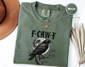 Camiseta F-Caw-F Crow, Camiseta F Off Comfort Colors, Camiseta Crows Before, Camiseta Crow Feminina, Camiseta Raven Lover, Black Bird, Camiseta Unhinged