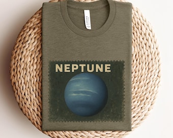 海王星Tシャツ、宇宙愛好家Tシャツ、太陽系Tシャツ、天文学ギフトTシャツ、レトロ宇宙Tシャツ、宇宙グラフィックTシャツ、海王星