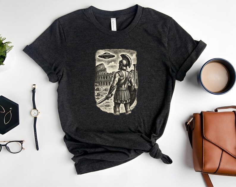 Ancient Aliens Shirt, Roman Gladiator UFO T-shirt, Vintage Colosseum ...