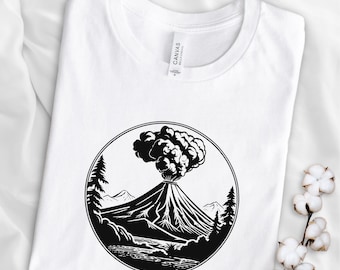 Chemise volcan, cadeau pour géologue, T-shirt volcan en éruption, T-shirt aventure en plein air, chemise géologie drôle, volcan de montagne