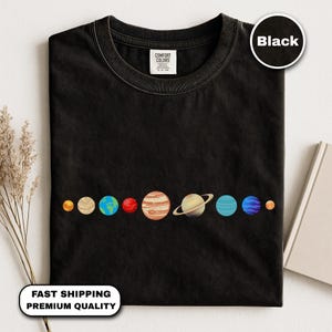 Solar System Shirt Comfort Colors, Minimalist Planets T-Shirt, Planet Alignment Graphic Tee, Astronomy Space Lover Tee, Science Teacher Gift