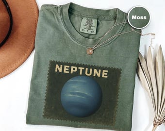 海王星Tシャツ、レトロな海王星Tシャツ、惑星グラフィックTシャツ、宇宙と惑星愛好家シャツ、ヴィンテージ太陽系宇宙アート天文学Tシャツ