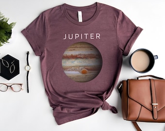 T-shirt Jupiter Planet, Jupiter Lover-T-shirt, shirt Science Space Planet, T-shirt van het zonnestelsel, astronomiecadeau, Science-T-shirt, planeet Jupiter