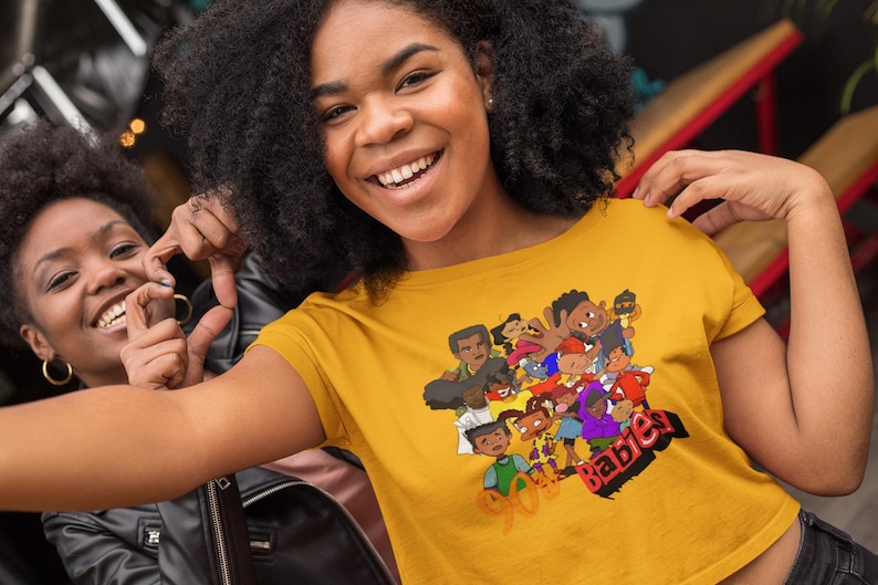 Vintage 90s Babies T-Shirt Featuring Iconic Black Cartoon Characters Retro Nostalgia Tee image 2