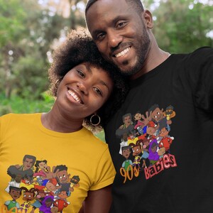 Vintage 90s Babies T-Shirt Featuring Iconic Black Cartoon Characters Retro Nostalgia Tee image 3