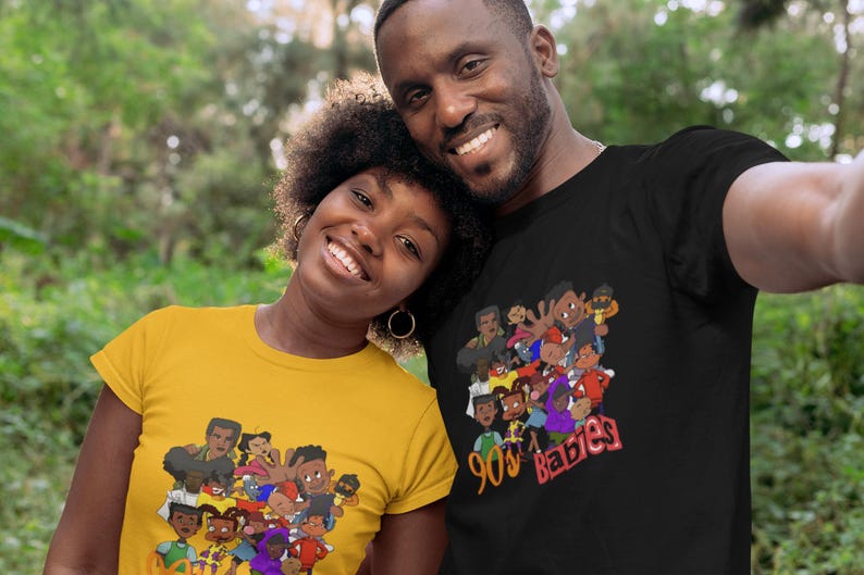Vintage 90s Babies T-Shirt Featuring Iconic Black Cartoon Characters Retro Nostalgia Tee image 3