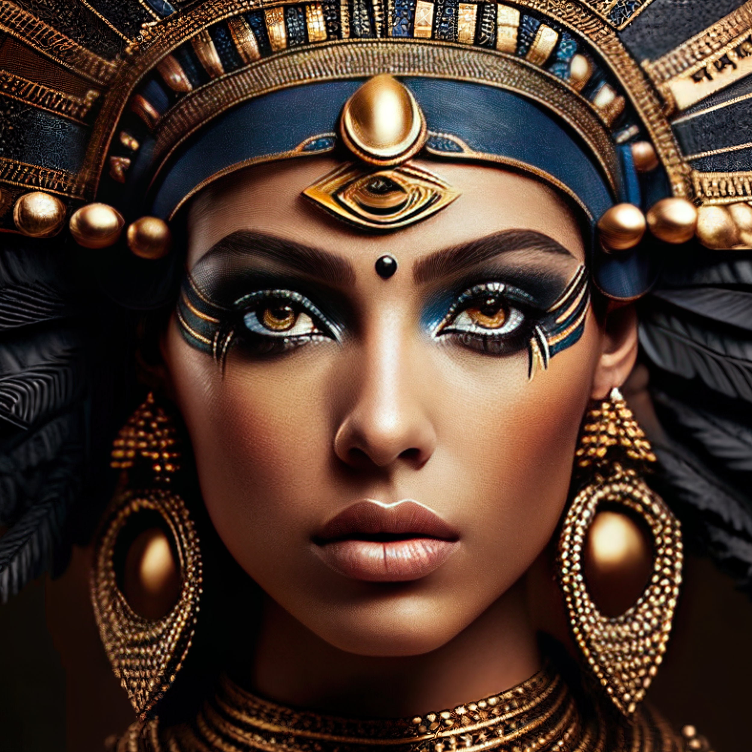 Cleopatra: Digital Art Print, AI Generated, Midjourney, Wall