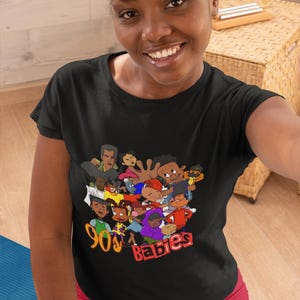 Vintage 90s Babies T-Shirt Featuring Iconic Black Cartoon Characters  Retro Nostalgia Tee