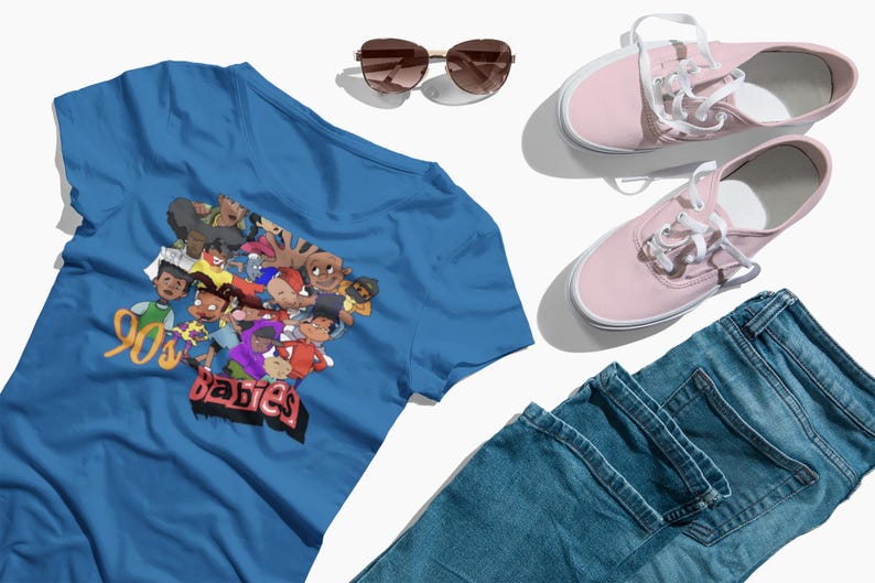 Vintage 90s Babies T-Shirt Featuring Iconic Black Cartoon Characters Retro Nostalgia Tee image 8