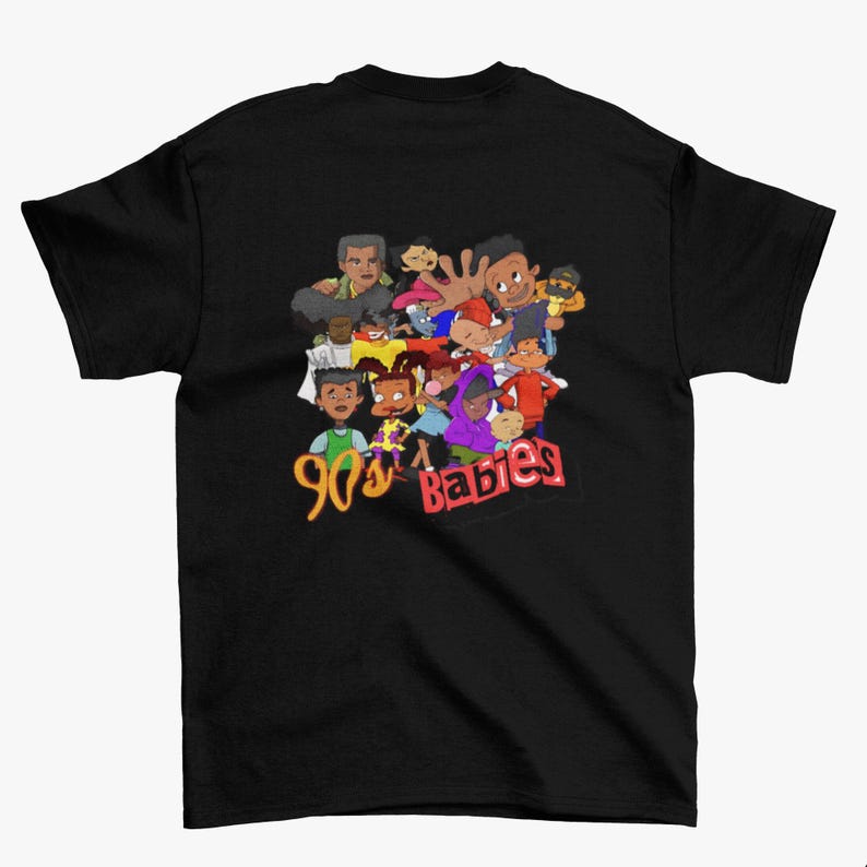 Vintage 90s Babies T-Shirt Featuring Iconic Black Cartoon Characters Retro Nostalgia Tee image 4