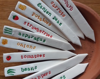 Seed markers plant labels herb markers. Garden decor. Allotment accessories.