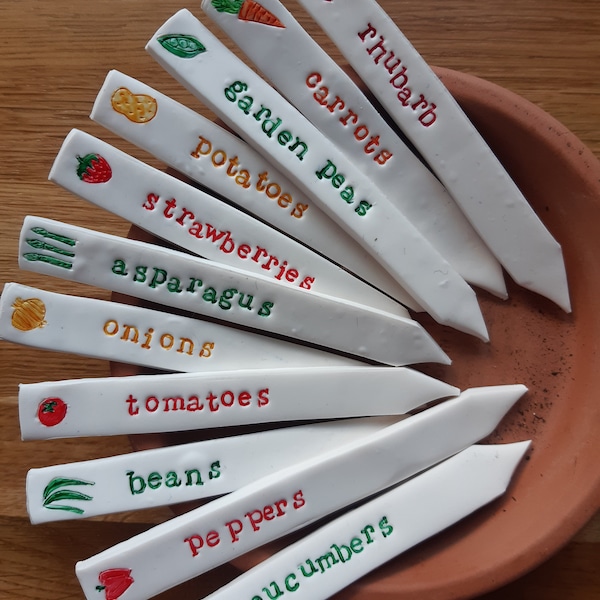 Seed markers plant labels herb markers. Garden decor. Allotment accessories.