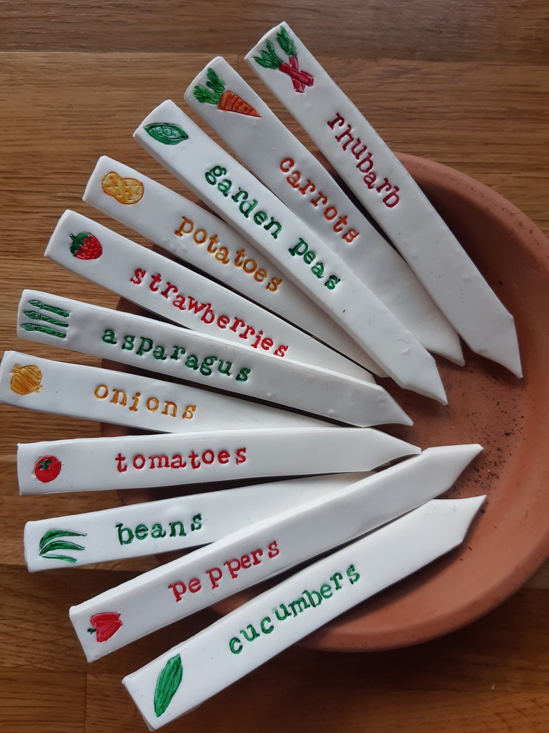 Seed markers plant labels herb markers. Garden decor. Allotment accessories. image 1