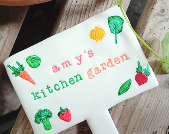 Garden sign personalised allotment sign seed markers kitchen garden herb garden sign. Garden stake. allotment plot plaque. Garden decor gift