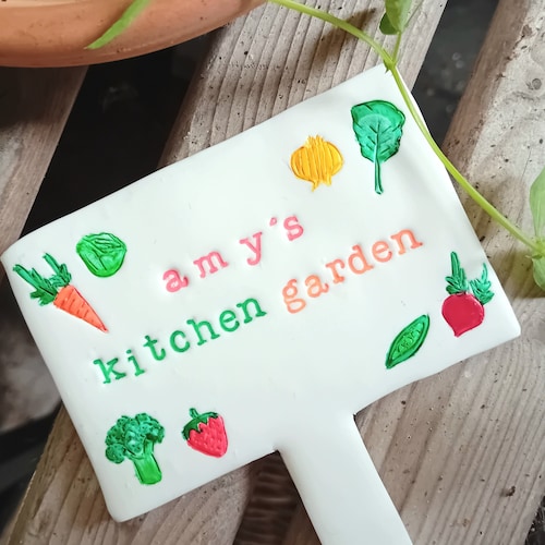 Garden sign personalised allotment sign seed markers kitchen garden herb garden sign. Garden stake. allotment plot plaque. Garden decor gift
