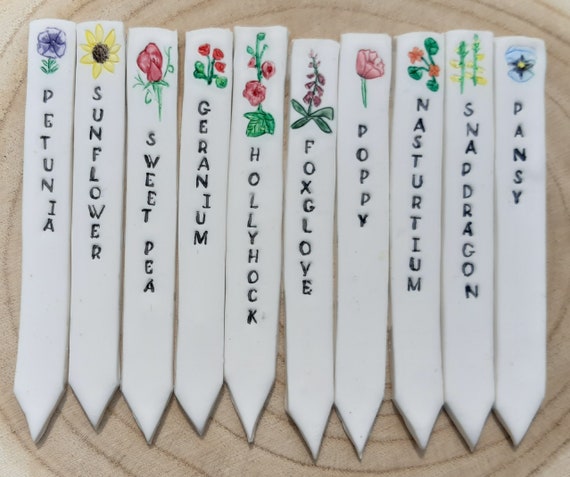 Flower seed markers plant markers garden seed labels garden decor Garden accessories personalised gift for gardener potting shed accessories