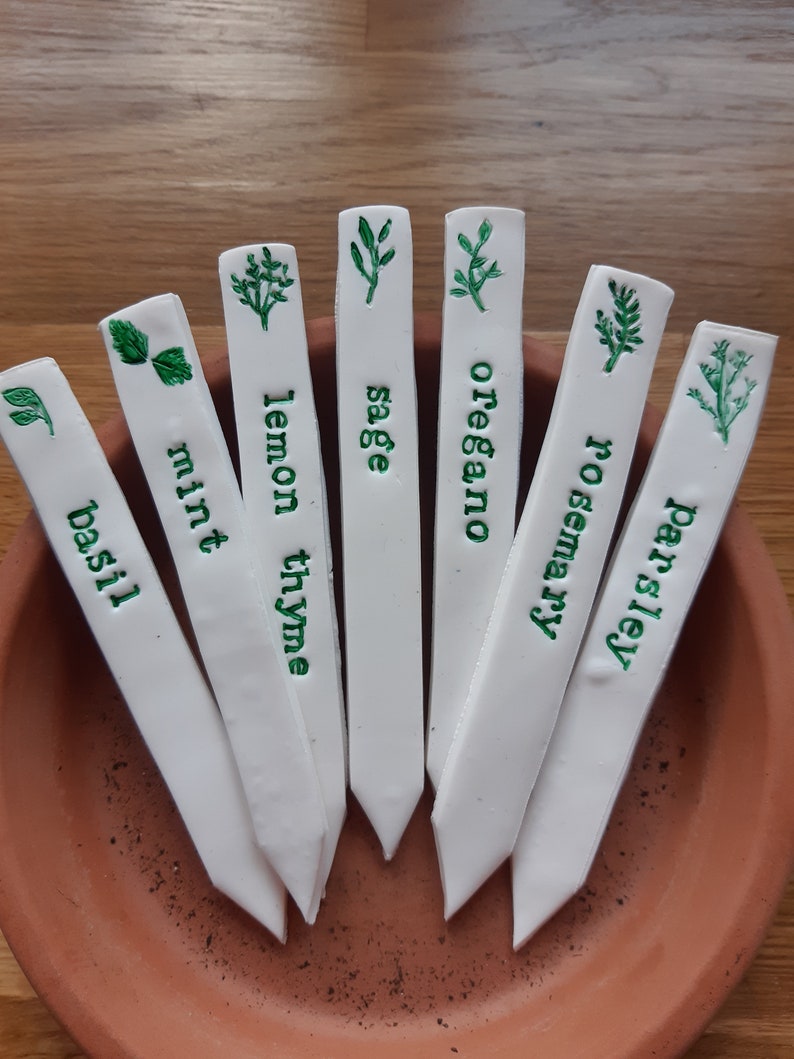 Seed markers plant labels herb markers. Garden decor. Allotment accessories. image 5