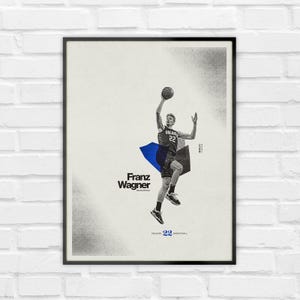 Franz-Wagner-Poster – Minimalistische NBA-Basketball-Wandkunst der Orlando Magic – Digitaler Download oder Druck