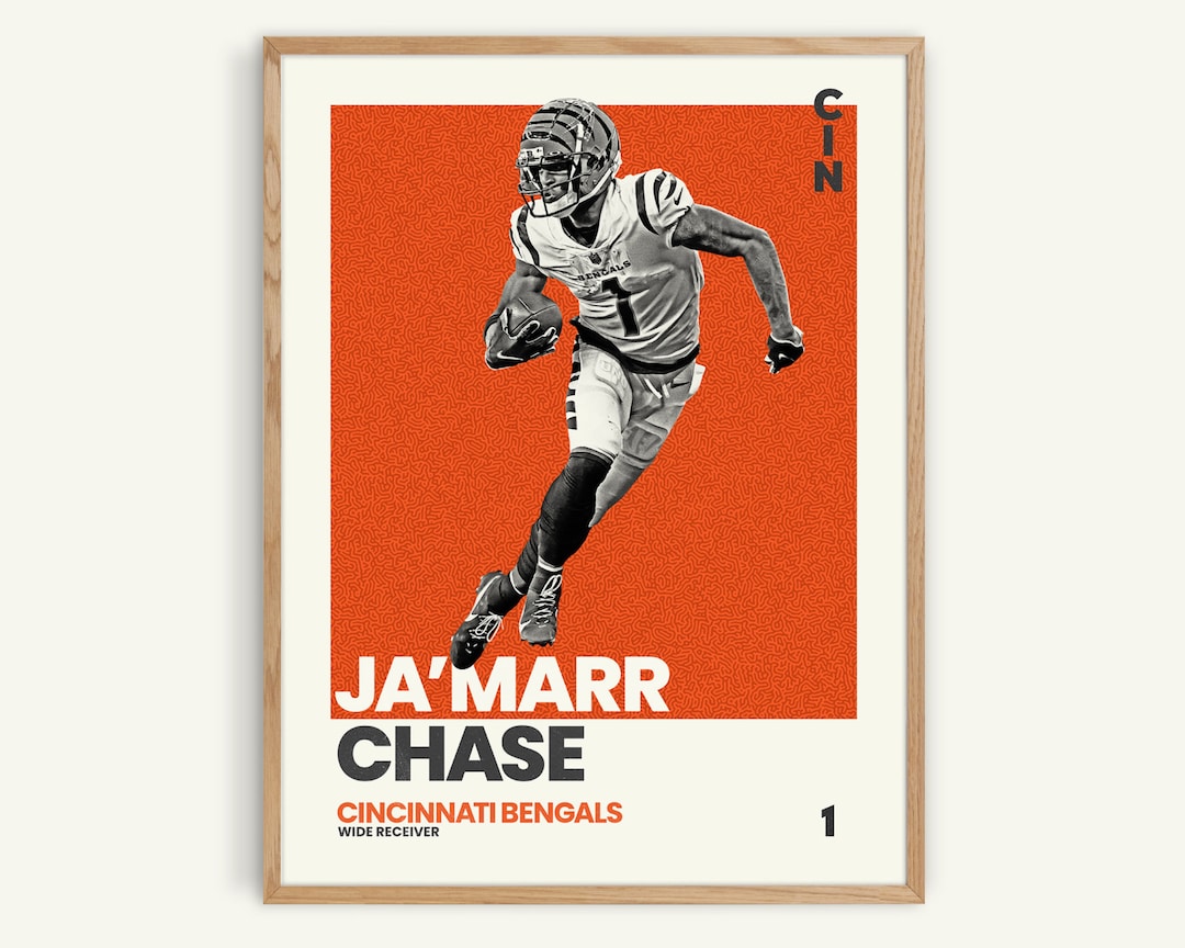 Jamarr Chase Poster Digital Download Cincinnati Bengals Etsy