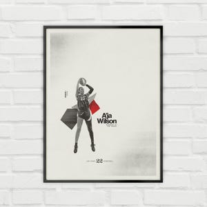 Aja Wilson Poster, Minimalist Las Vegas Aces Poster, Basketball Print, Sports Poster, Basketball Gift, Wall Art for Aces Fans, WNBA Poster