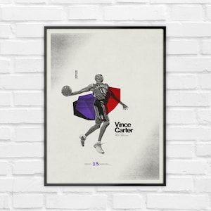 ヴィンス・カーター、NBA、トロント・ラプターズ、印刷可能なポスター