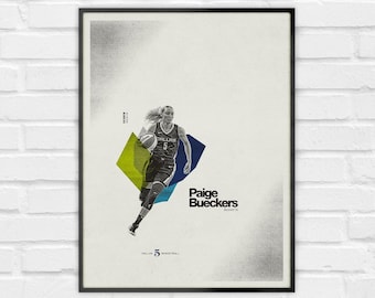 Paige Bueckers Poster – Dallas Wings Minimalist WNBA Basketball Wall Art – Digital Download or Print