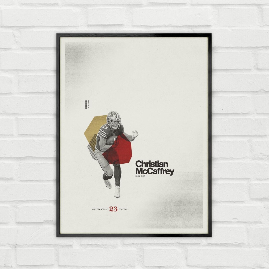 Christian Mccaffrey Poster – San Francisco 49ers Minimalist NFL ...