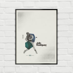 Julio Rodriguez Poster – Seattle Mariners Minimalist MLB Baseball Wall Art – Digital Download or Matte Paper Print