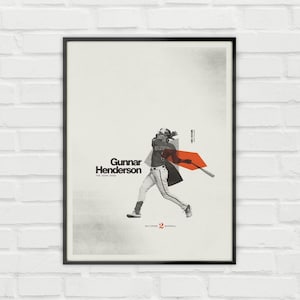 Gunnar Henderson Poster, Minimalist Baltimore Orioles Poster, Baseball Print, Sports Poster, Baseball Gift for Orioles Fans, MLB Poster