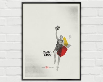 Caitlin Clark Indiana Fever Poster – Indiana Fever Minimalist WNBA Basketball Wall Art – Digital Download or Matte Paper Print